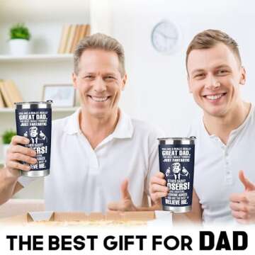 Christmas Gifts for Dad from Daughter, Son - Dad Christmas Gifts Gifts, Dad Gifts for Christmas, Fathers Day - Birthday Gifts for Dad, Cool Dad Birthday Gifts, Funny Dad Gifts, Best Tumbler 20Oz