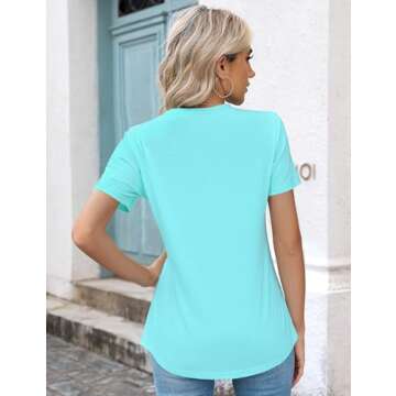 Kistore Women's Casual Summer Crew Neck Shirts