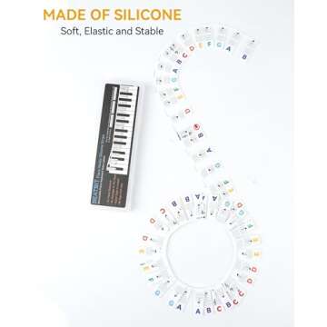 Piano Notes Guide - 88-Key Removable Silicone Labels