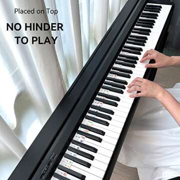 Piano Notes Guide - 88-Key Removable Silicone Labels