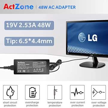 DC 19V Power Cord for LG & Samsung TVs