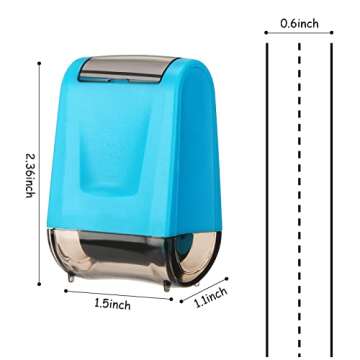 Sherr 2 Dashed Handwriting Lines Practice Roller Stamp Self Inking Line Rolling Stamps Teacher Stamps Sentence Strips Handwriting Practice for Kids Teachers (Yellow, Blue,2.72 x 2.44 x 1.54 Inch)