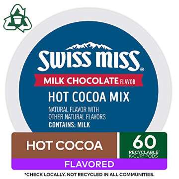 Swiss Miss Milk Chocolate Cocoa K-Cups - 60 Count