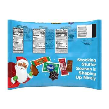 HERSHEY'S, REESE'S and YORK Assorted Milk and Dark Chocolate, Christmas Candy Variety Bag, 18.9 oz