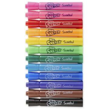 Mr. Sketch Scented Markers, Chisel Tip, Assorted Colors, 22 Count