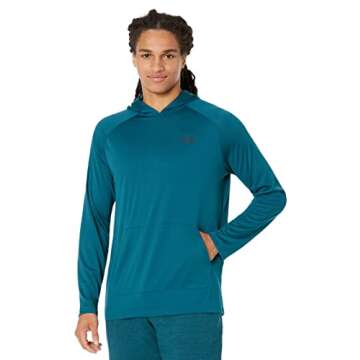 Under Armour Men's Tech 2.0 Hoodie, (716) Tourmaline Teal / / Black, Medium