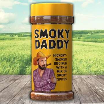 BBQ Rub Dad Gift Set - Sugar Daddy, Hot Daddy, Smoky Daddy. Barbecue Seasoning, Valentines Day Gift for Him Fathers Day Dad Gifts Christmas Stocking Stuffers for Dads Birthday Gifts for Men