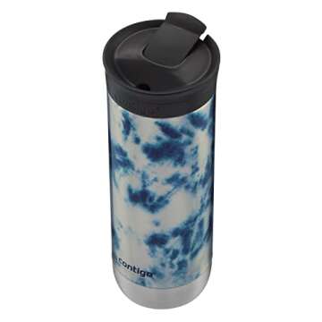 Contigo SNAPSEAL Insulated Stainless Steel Travel Mug 2 Pack, 20oz., Blue Corn & Acid Wash