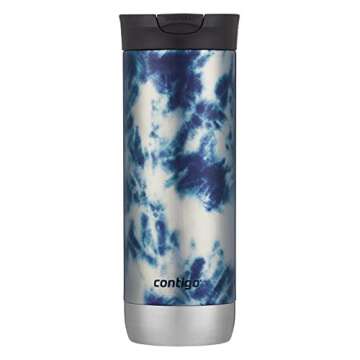 Contigo SNAPSEAL Insulated Stainless Steel Travel Mug 2 Pack, 20oz., Blue Corn & Acid Wash