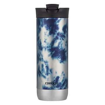 Contigo SNAPSEAL Insulated Stainless Steel Travel Mug 2 Pack, 20oz., Blue Corn & Acid Wash