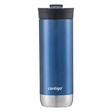 Contigo SNAPSEAL Insulated Stainless Steel Travel Mug 2 Pack, 20oz., Blue Corn & Acid Wash