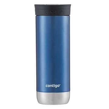 Contigo SNAPSEAL Insulated Stainless Steel Travel Mug 2 Pack, 20oz., Blue Corn & Acid Wash