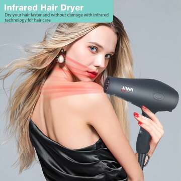 Professional 1875W Tourmaline Hair Dryer - Ionic Effect