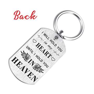 TANWIH Memory Gifts Memorial Keychain Jewelry for Loss of Husband, Loss of Husband Sympathy Gift for Women Wife, Bereavement Remembrance Presents