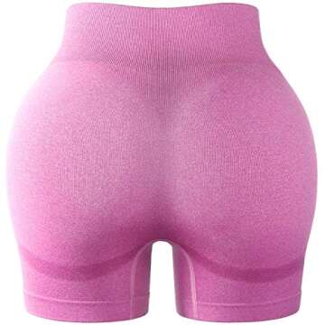 Kimmery Exercise Shorts for Women Workout Athletic Gym Short Pants Seamless Summer Tummy Control Recreation Hiking Running Active Wear Deep Pink S