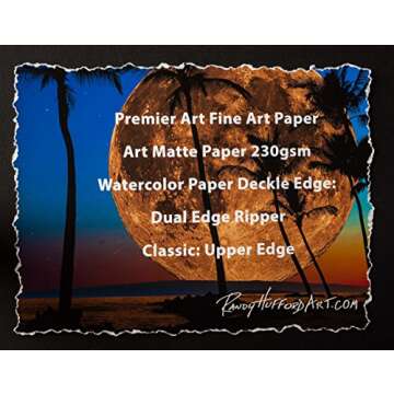 Dual Edge Ripper Classic Watercolor Paper Deckle Edge Tool 1-24 inch