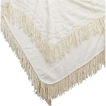 Beatrice Home Fashions Medallion Chenille Bedspread, King, Ivory