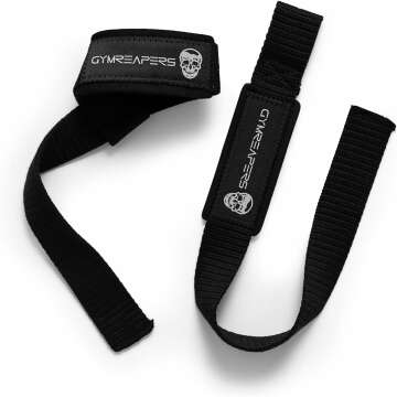 Gymreapers Lifting Wrist Straps for Weightlifting, Bodybuilding, Powerlifting, Strength Training, & Deadlifts - Padded Neoprene with 18 inch Cotton