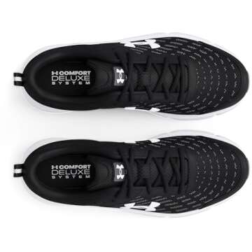 Under Armour Men's Charged Assert 10 Sneakers - Black/White (11 US)