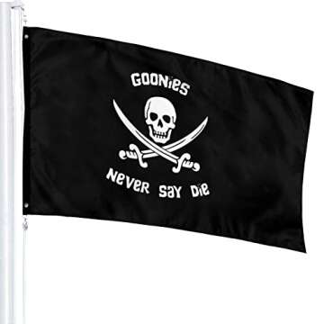 Goonies Never Say Die Flag 3' X 5' Indoor Outdoor Banner Home Garden Decoration