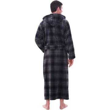 Men's Thick Fleece Hooded Robe