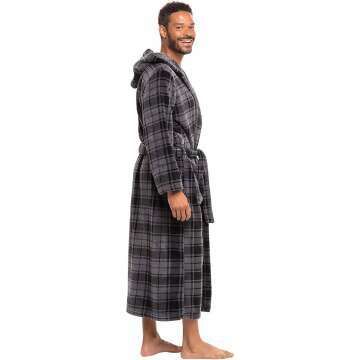 Men's Thick Fleece Hooded Robe