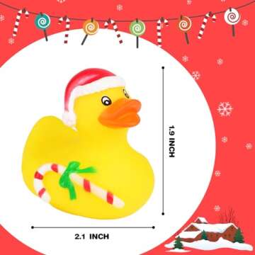 Advent Calendar 2024 Christmas Ducks - 24 Days Christmas Countdown with 24 Xmas Santa Rubber Duckies Bath Toys, Christmas Gifts Party Favors for Boys, Girls, Toddlers and Kids