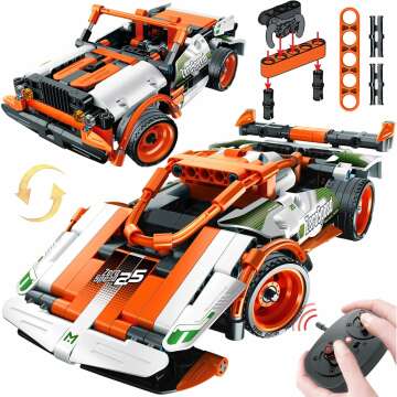 STEM Remote Control Building Kit for Boys 6-12 - 2 in 1 Racer Toy