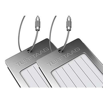 Luggage Tags Business Card Holder by TUFFTAAG - Durable Travel ID Bag Tag in Multiple Color Options, Perfect for Suitcases, Backpacks, and Carry-Ons, Easy Identification, Secure and Stylish