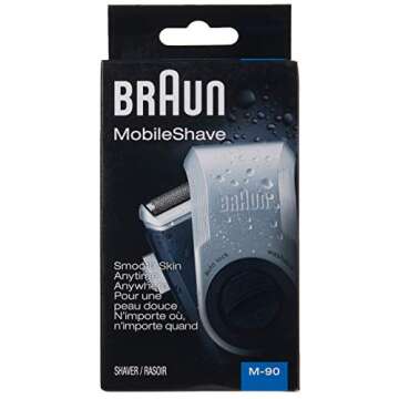 Braun Electric Razor for Men, M90 Mobile Electric Shaver, Precision Trimmer, Washable