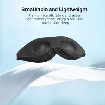 LitBear Sleep Mask for Side Sleepers - Light Blocking Comfort