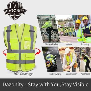 High Visibility Safety Vest for Men and Women