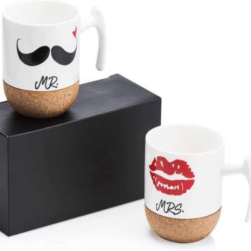 Cute Mr & Mrs Ceramic Mugs