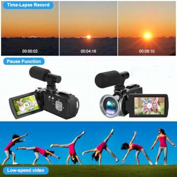 Rawiemy HD 4K Video Camera Camcorder | 48MP Video Recorder