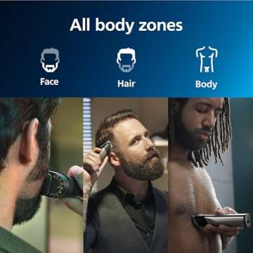 Philips Norelco Multigroom 9000 Series, All-in-One Trimmer, Beard Trimmer and Hair Clipper, 23-Piece Men's Grooming Kit for Beard, Body, Face, Nose, Ear and Intimate Areas, MG9520/50