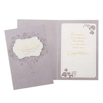 Hallmark Wedding Cards Assortment - 5 Elegant Cards with Envelopes