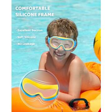 Aegend Kids Swim Goggles - Anti-Fog & UV 2 Pack