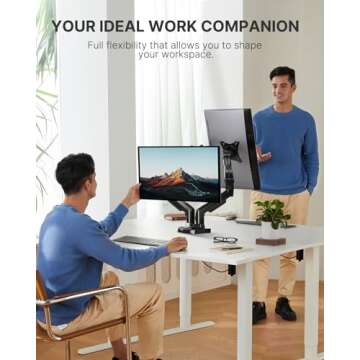 HUANUO Dual Monitor Stand for Ergonomic Setup