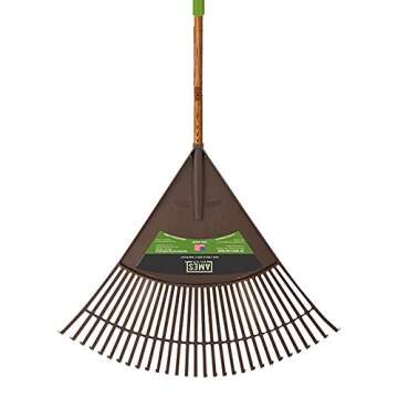 AMES 2915712 30-Inch Poly Leaf Rake with Hardwood Handle, 72