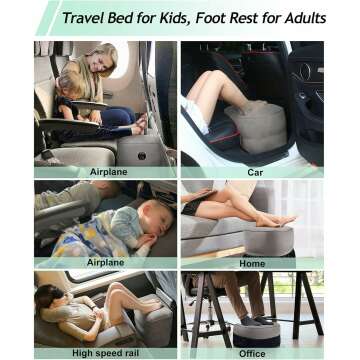 Inflatable Foot Rest Pillow for Travel & Home Comfort ✈️