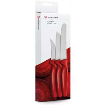 WUSTHOF 3-Piece Create Collection Knife Set in Red - Precision Cutting