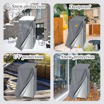 Safipotts Refrigerator Cover, Waterproof & Dustproof Cover for Protecting Upright Freezers-Suitable for Cold Rooms (21"W x 21"D x 37"H)