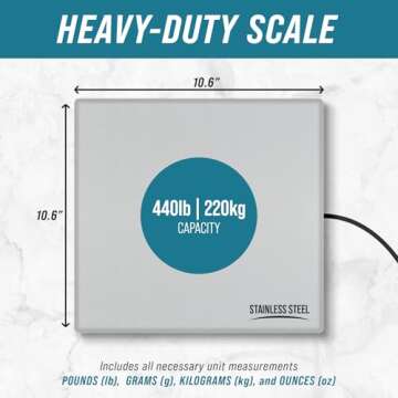 Smart Weigh 440lbs x 6 oz. Digital Heavy Duty Shipping and Postal Scale, with Durable Stainless Steel Large Platform, UPS USPS Post Office Postal Scale and Luggage Scale