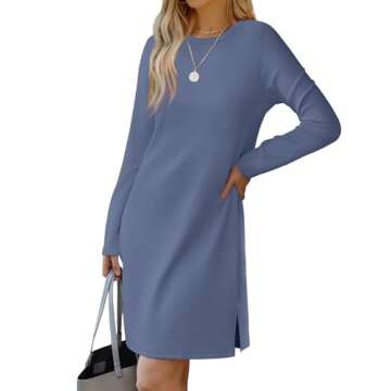 SAMPEEL Women's Long Sleeve Tunic Dress for Work