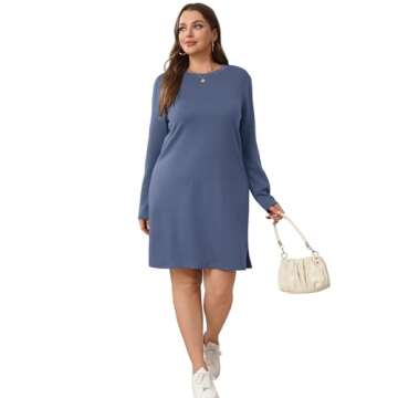 SAMPEEL Women's Long Sleeve Tunic Dress for Work