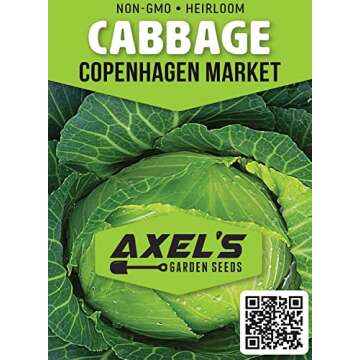 Cabbage Seeds for Planting – Non-GMO Heirloom Vegetable Seeds – Full Instruction Packets to Plant in Your Home Outdoor Garden – Gardening Gift – 200 Copenhagen Cabbage Seeds Per Pack (1 Packet)