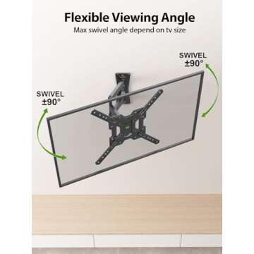 UL Listed Full Motion TV Mount for 26-55" TVs