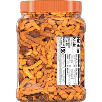 Southern Style Nuts Cheesy Cheddar Hunter Mix, 20 Ounces, Peanuts, Sesame Sticks, Corn Sticks, Almonds, and Cashews