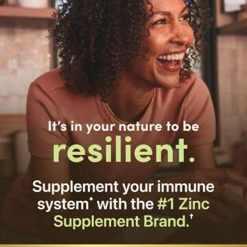 Nature's Bounty Zinc 50mg, Immune Support & Antioxidant Supplement, Promotes Skin Health 250 Caplets