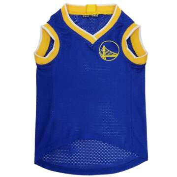 Pets First NBA GOLDEN STATE WARRIORS DOG Jersey, Medium - Tank Top Basketball Pet Jersey